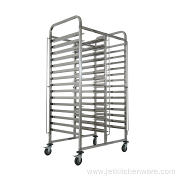 Double Line 15 Layers Stainless Steel Tray Trolley